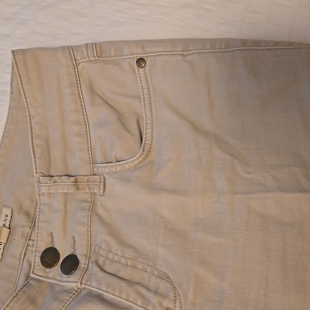 CABI LouLou Style#406 Straight Leg Mid Rise Denim Pants Sz 8 in Cafe Au Lait Y2K - Picture 4 of 13